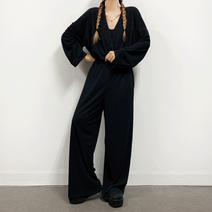 로코드(~88size) 말랑골지랩점프수트 루즈핏