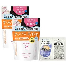 SENKA 쌩얼 미용수 I(의약부외품) 신선한 타입 화장수·미용액 리필용 180mL×2개 +덤 SENKA すっぴん美容水I(医薬部外品)みずみずしいタイプ 化粧水・美容液 つめかえ用 18