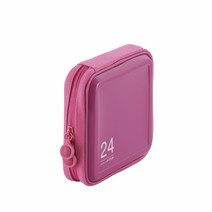 엘레컴 세미 하드 CD DVD 케이스 24매 수납 CCD-H24, CCD-H24PN/핑크