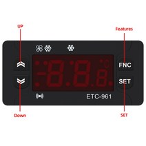 ETC-974 디지털 온도 컨트롤러 마이크로 컴퓨터 조절기 냉동 알람 220V NTC 센서, CHINA, 한개옵션1