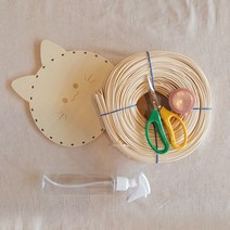 라탄 트레이 만들기 DIY 풀 패키지 집순이 취미diy, 250g라탄실+분무기+가위+줄자+고래합판