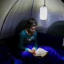 캠핑 인테리어 포터블 led로프 라이트 캠핑문, 전구색 노랑빛