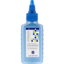 Andalou 내츄럴 아르간 스템 셀 스칼프 인텐시브 가는 머리용 트리트먼트 에이지 디파일 2.1floz (62ml) 2팩