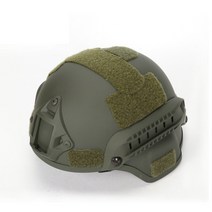BRAND 어린이 SWAT 미군 특공대 특전사 레일 전술 헬멧, 아미그린 헬멧 (스티커 12개)