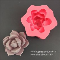 다육 식물 캔들 실리콘 몰드 선인장 금형 모양 틀 입체 모양틀 초콜릿 케이크 퍼지 무스 석고 아로마 테라피 접착제 장식 도구, CHINA_style-5