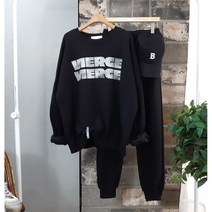 상상그이상 여성용 국내제작 크랙 기모 트레이닝세트 부드러운 가성비 좋은 유니크 빈티지한 크랙 레터링 맨투맨 늘어짐없는 조거팬츠 명절에 입기 좋은 가볍고 따뜻한 운동복 코디