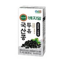베지밀 국산콩 두유 검은콩 고칼슘, 3개, 190ml
