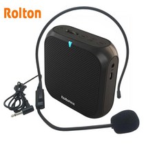 ROLTON K400 유선 마이크가있는 휴대용 음성 증폭기 메가폰 부스터 라우드 스피커 FM 라디오 MP3 교사 훈련, 1개, CHINA, Pink