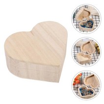 예단함 보약용돈 오프라벨 오동나무상자 우드도시락 원목선물상자 나무보석함 크라프트상자 꽃상자 상자 나무 심장 상자 하트 모양의 보석 케이스 선물 주최자 보석 주최자 야외 포장, 나무 색상