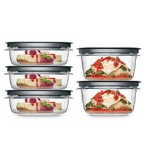 러버메이드 Rubbermaid 프리미어 식품 보관 밀폐 용기 5개 세트, 컨테이너