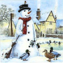 키큰 눈사람 냅킨 5장 K-14-017