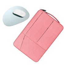 바운트 노트북파우치 가방 + 마우스패드, 파우치(핑크)+패드(블루)
