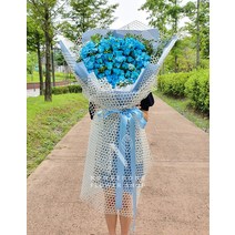 파란장미 블루(blue)로즈 50송이 100송이 자이언트 대형꽃다발 여름꽃특가 이벤트할인 당일배송 꽃다발선물 프로포즈 생일축하 결혼기념일 사랑고백(상품번호c_23, 1타임 (오전9시~오후1시 도착예정)
