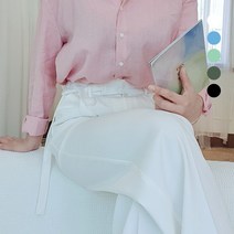 슈니슈 [국내제작] 언프리티 뒷밴딩 랩 롱 와이드 슬랙스 Free size 5colors