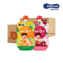 [베베쿡] 아이쭉쭉 워터젤리 체리베리 제주감귤 2BOX(20팩), 옵션:체리베리1+제주감귤1, 상세 설명 참조