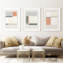 웜그레이 미니멀리즘 모던아트 그림 액자 6호(41x32cm), 1번/프레임액자(골드)