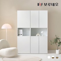 보루네오 뮤센 거실장 키큰장 1400 C세트 높은 월플렉스, 오크화이트 MSS143