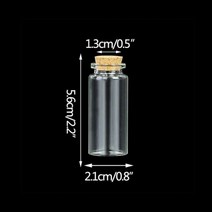 미니 투명 유리 표류 병 코르크 마개 스마스 결혼식 생일 용 항아리 개, 5pcs 10ml Bottles