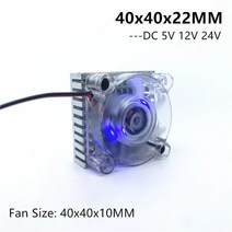 새로운 DC 5V 12V 24V 0.1A 4010 4CM 40mm 40x40x10mm BGA LED 팬 그래픽 카드 팬 방열판 쿨러 냉각 팬 2 핀, [02] Blue LED, [03] 24V 2PIN
