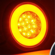 면발광 금빛 턴시그널 화물차 LED 테일램프 덤프 탑차, 24V