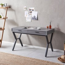 델리아리빙 루이 1인용 컴퓨터 게이밍 데스크 1200 수납 책상, 그레이