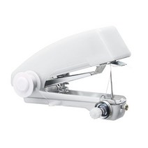 가정용미싱 미니재봉기 재봉틀수동 미니 재봉틀 간단한 조작 도구 집 여행 빠른 핸디 스티치 자수 휴대용, 02 White