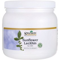 Swanson 스완슨 해바라기 레시틴 파우더 Sunflower Lecithin Powder 454g, 1팩