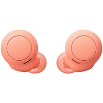 [일본정품]SONY소니 무선 블루투스 이어폰 이어버드 고정밀 통화 품질 쉬운 페어링 IPX4 방수 성능 노이즈감소 급속충전 20시간재생 USB어댑터PC연결가능 SBC AAC, 코랄오렌지, USB어댑터 미포함