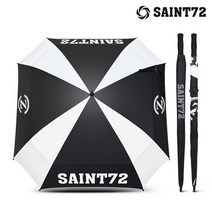 브랜드없음 세인트72 이중 방수방풍 사각 골프 우산, 화이트블랙