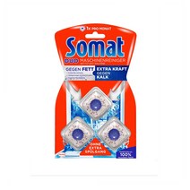 Henkel Somat Duo Maschinenreiniger 헨켈 소마트 듀오 머신 식기세척기 고체 세제 3탭 57g 3팩