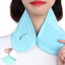 풋인솔 목주름관리 넥 링클 스카프 블루 넥마스크팩, 1개, 1개