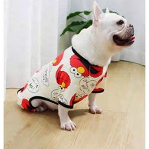(토토네)엘모캐릭터 올인원 프렌치불독옷 중형견 소형견옷 S-2XL TO-00001