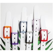 이태리산 실리콘 골프벨트 화이트 골프벨트 (made in ITALY), 화이트(퍼플 버클)