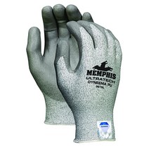 MCR Safety 9676L UltraTech Dyneema 13게이지 PU 코팅 세척 가능한 장갑 소금과 후추 라지 1쌍 USA 미국
