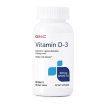 GNC 비타민 D 디 콜레칼시페롤 180정, 1개
