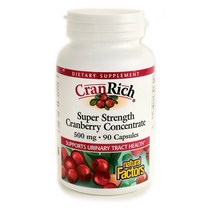 네츄럴팩터스 크랜리치 슈퍼 스트렝스 크랜베리 농축액 500mg 90캡슐, 180정