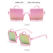 여름 새 여성 소년 귀여운 Sunglasse 만화 핑크 가방 야외 어린이 사랑스러운 빈티지 태양 안경 보호 동향