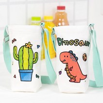 만들기자랑 텀블러백 만들기 물통 가방 보틀백 보온보냉 에코백 캔버스천 가방, 텀블러백-선인장