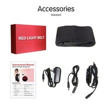LED 레드 라이트 660nm 및 근적외선 조명 근육통 완화 운동 체중 감소 트리트먼트 벨트, 01 TLB105-1 Black_01 16W_05 AU