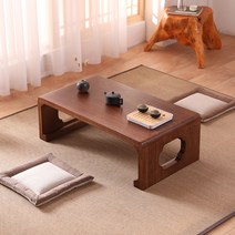 원목 전통 찻상 다용도 교자상 개다리소반 다과상, 호두색50*40*30cm