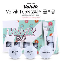[VOLVIK] 볼빅 정품 TooN 툰 2피스 골프공 화이트, 상세 설명 참조, 단품