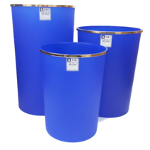 플라스틱 원형 오픈 휴지통 10리터 15리터 20리터 파란색 뚜껑없는 10L 15L 20L 가정 식당 업소 다용도 청색 남색 칼라