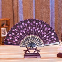 【손부채】새로운 패션 공작 스팽글 댄스 팬 스퀘어 댄스 팬 댄스 소품, 하나, 녹색