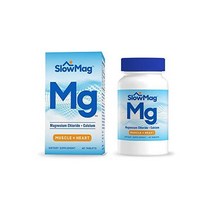 슬로우 매그 칼슘 보충제를 함유 한 SlowMag Mg 근육 + 심장 염화 마그네슘 120 정