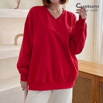 [커스텀에이블]긴팔 브이넥 맨투맨 티셔츠_C2209TS231C