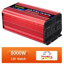 차량용인버터 차량 24v 12v 자동차 고출력 순수 정현파 직류 24V ~ 교류 220V 50HZ 전압 7000W8000W 변환기 태양열 변압기 밴드 LED, 24v 8000w 220v