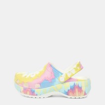 크록스 여성용 클래식 클로그 플랫폼 타이다이 레인보우 207151-94S_NC