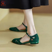 셀럽당 여자 샌들 로마 샌들 여름 원헤드 스크럽 백 쿠션 플랫 슈즈