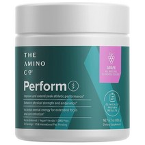 The Amino CO - Perform 필수 아미노산 보충제 파우더 Bcaa Plus 5Eaa 및 크레아틴 부스팅 포커스 남성 여성용 운동 능력을 위한 지구력 (1899g(65온, Grape