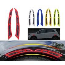 피트인 휀다 리플렉터 반사 스티커 카본 자동차 에폭시 고휘도 차량용, 3구휀다반사스티커(화이트)